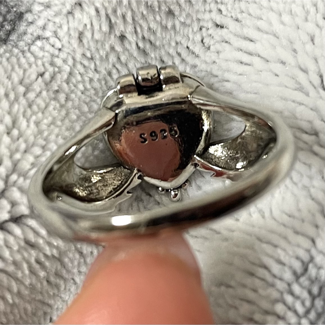 VINTAGE - シルバーハートリング ロケットリング 指輪 21号