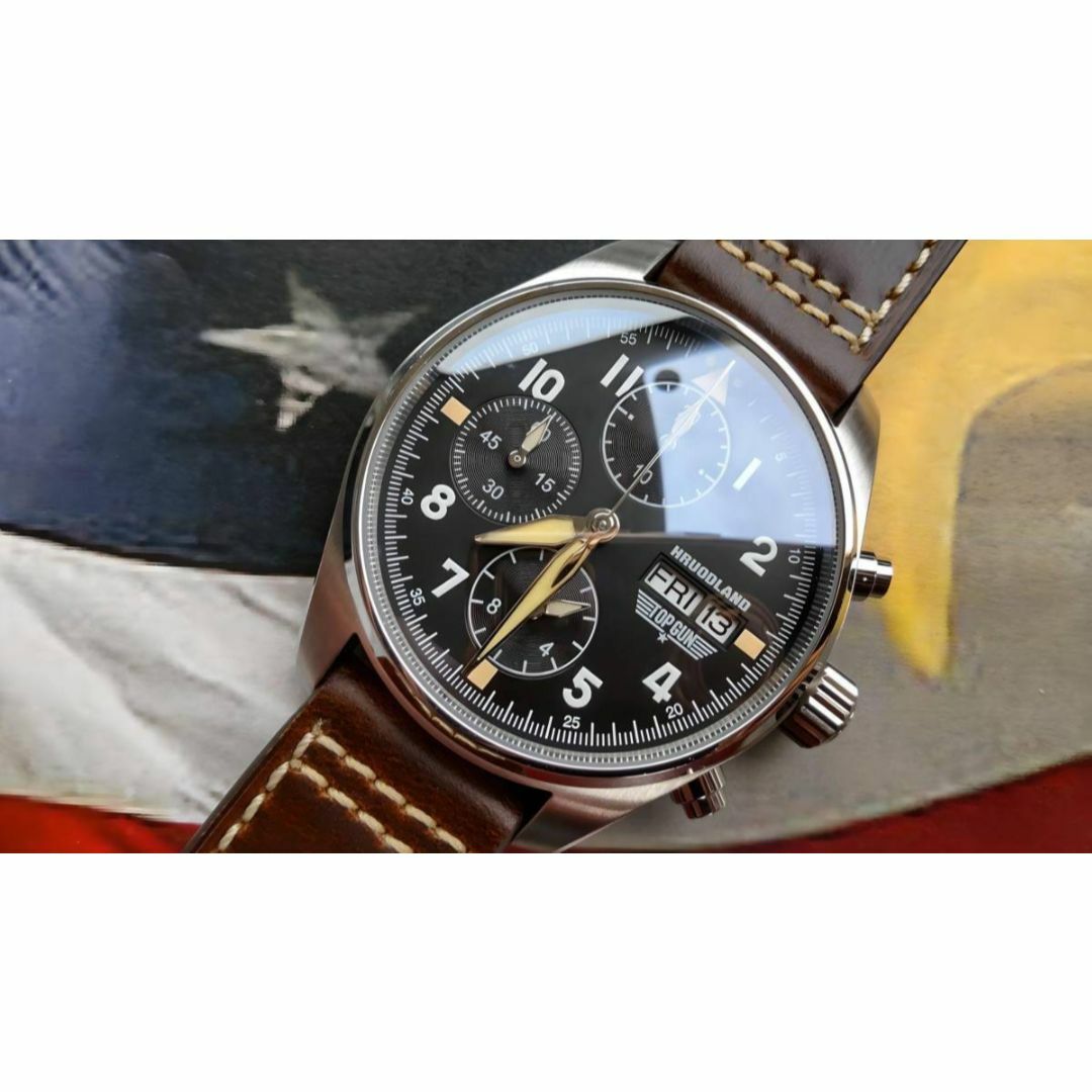 極レア！ Hruodland パイロットウォッチ クロノグラフ トップガン仕様