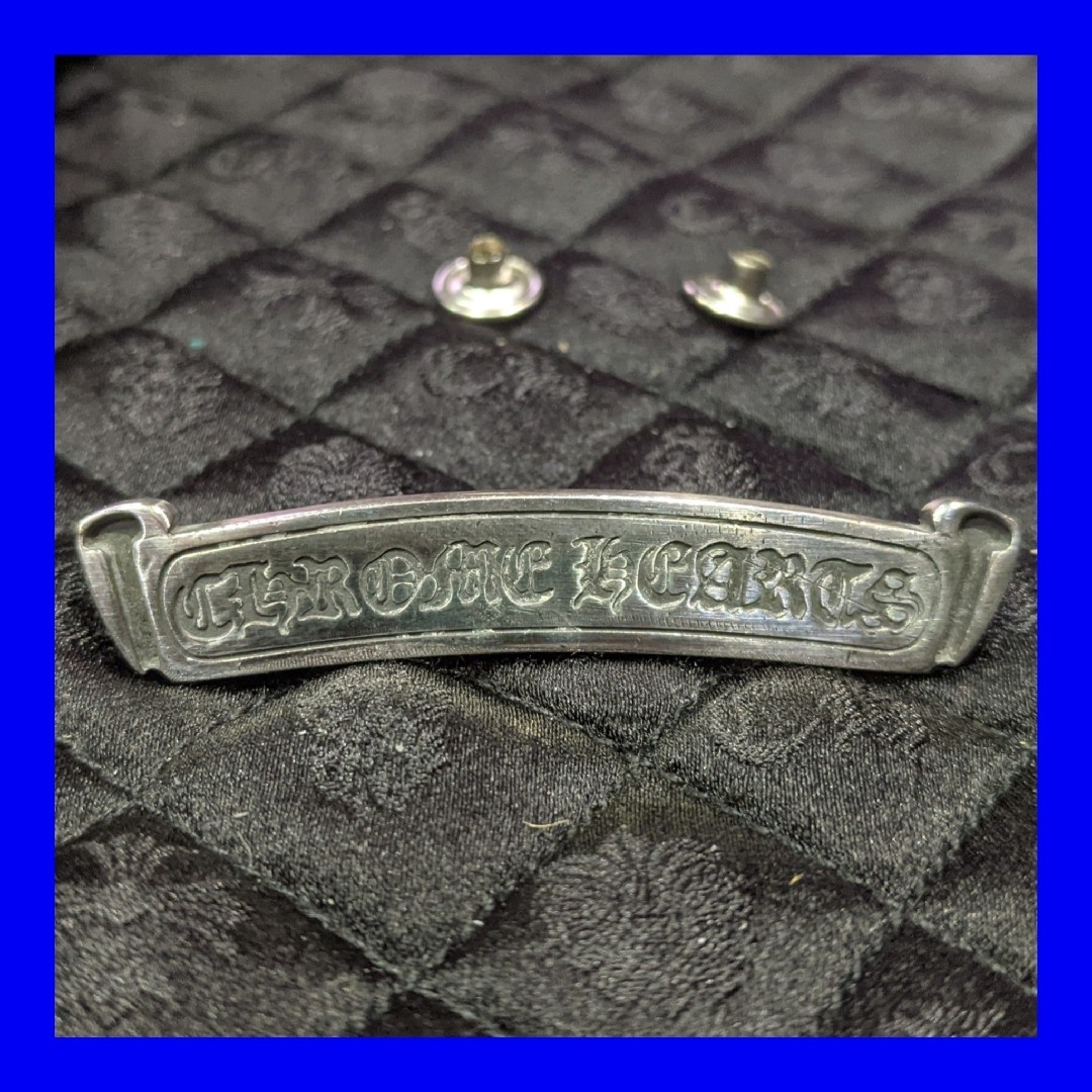 Chrome Hearts - クロムハーツ☆スクロールロゴプレート☆純正パーツの