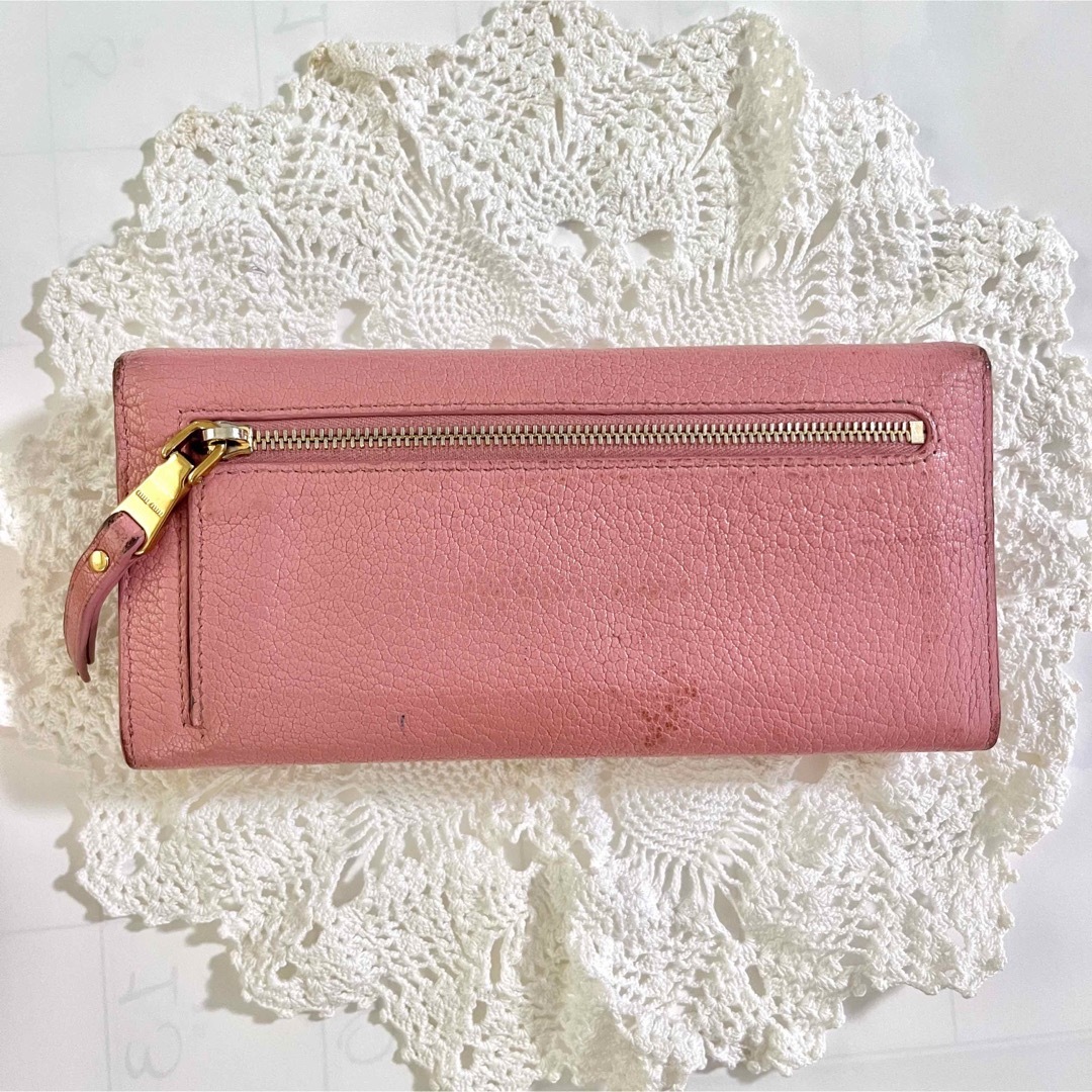 MIU MIU - miumiuミュウミュウ マドラスピンク長財布 ※箱、ショップ