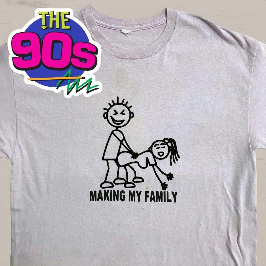 UXJ Tシャツ ビンテージ 古着 90s ピンク ラブ セックス エッチの通販