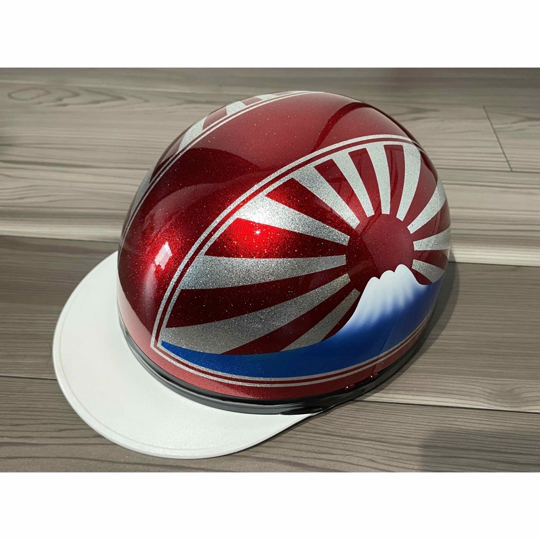 7色ラメ 富士日章 コルク半 ヘルメットの通販 by paint｜ラクマ