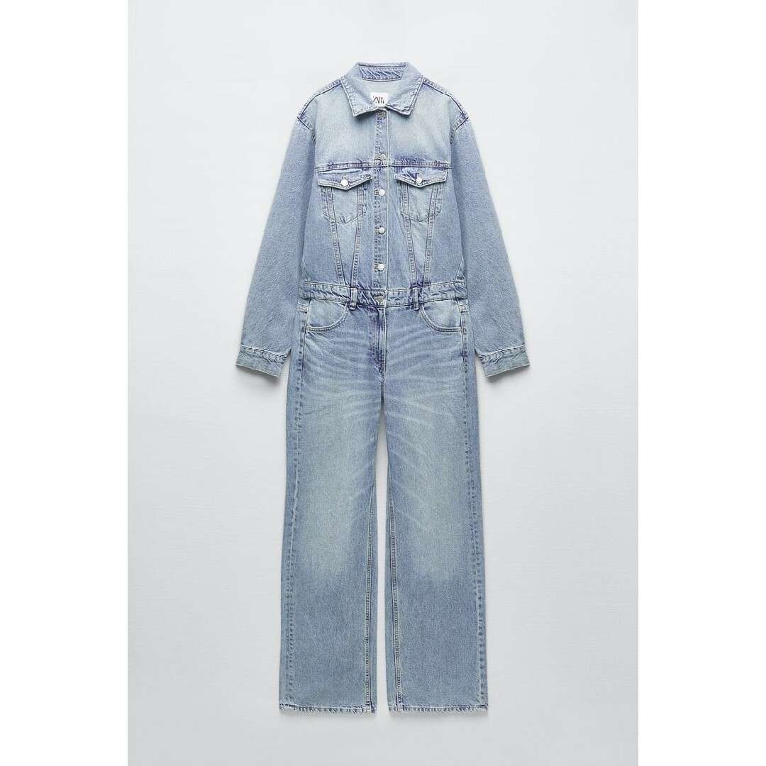 ZARA - ZARA デニム TRF オーバーサイズ ジャンプスーツ Sサイズ