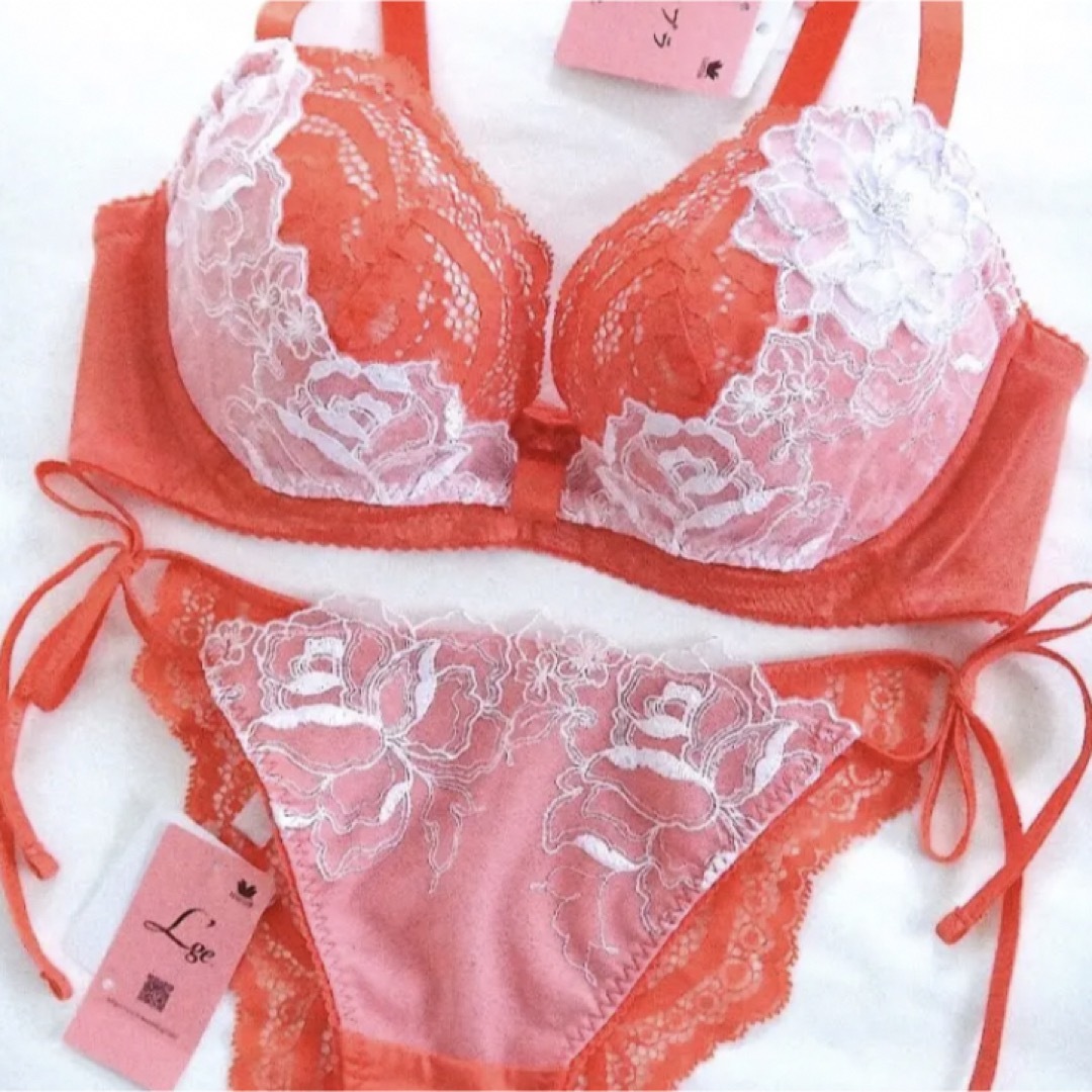 Wacoal - WACOAL ブラジャー ショーツ セット リボンブラ 紐パン