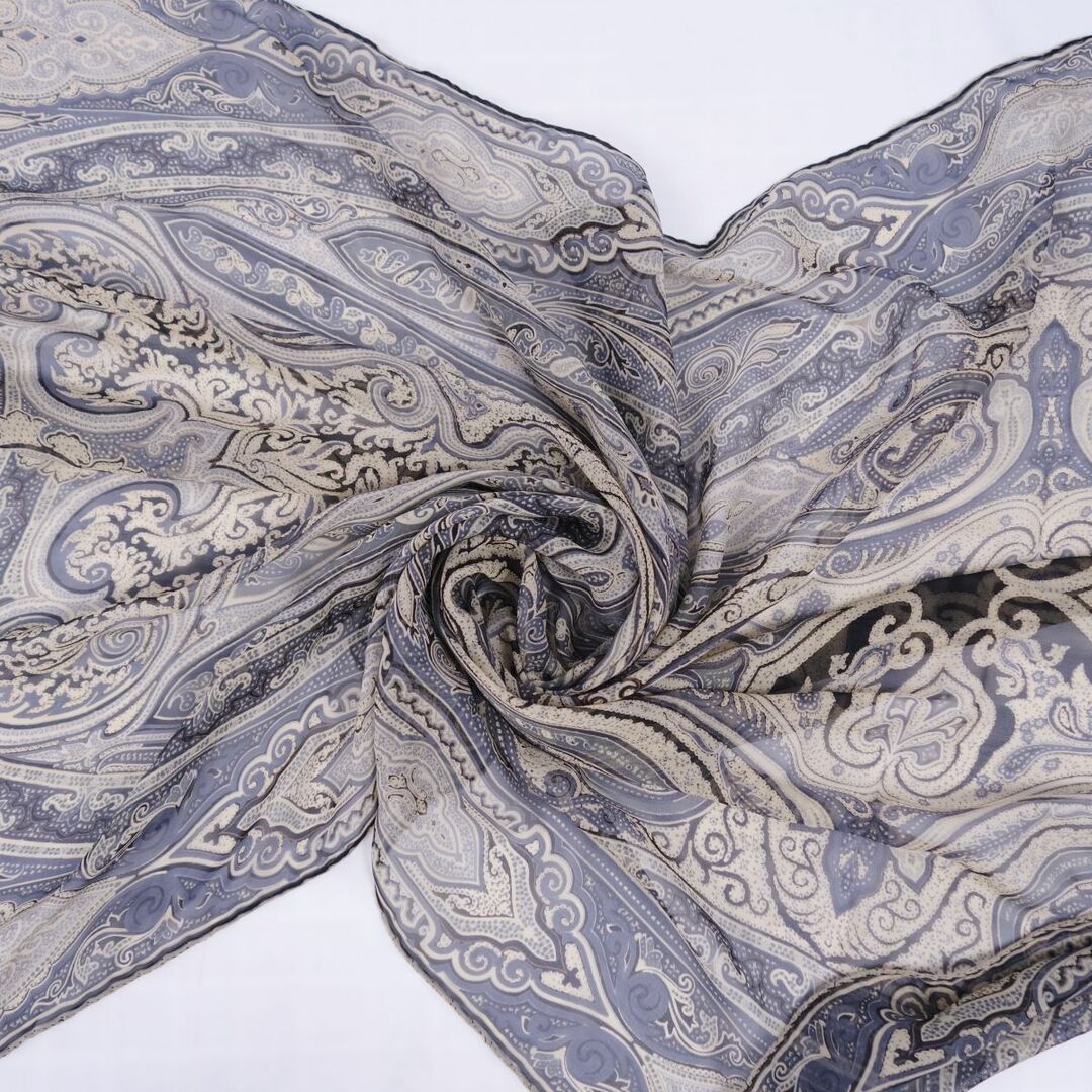 ETRO - エトロ ETRO マフラー ストール 総柄 ペイズリー柄 シルク100