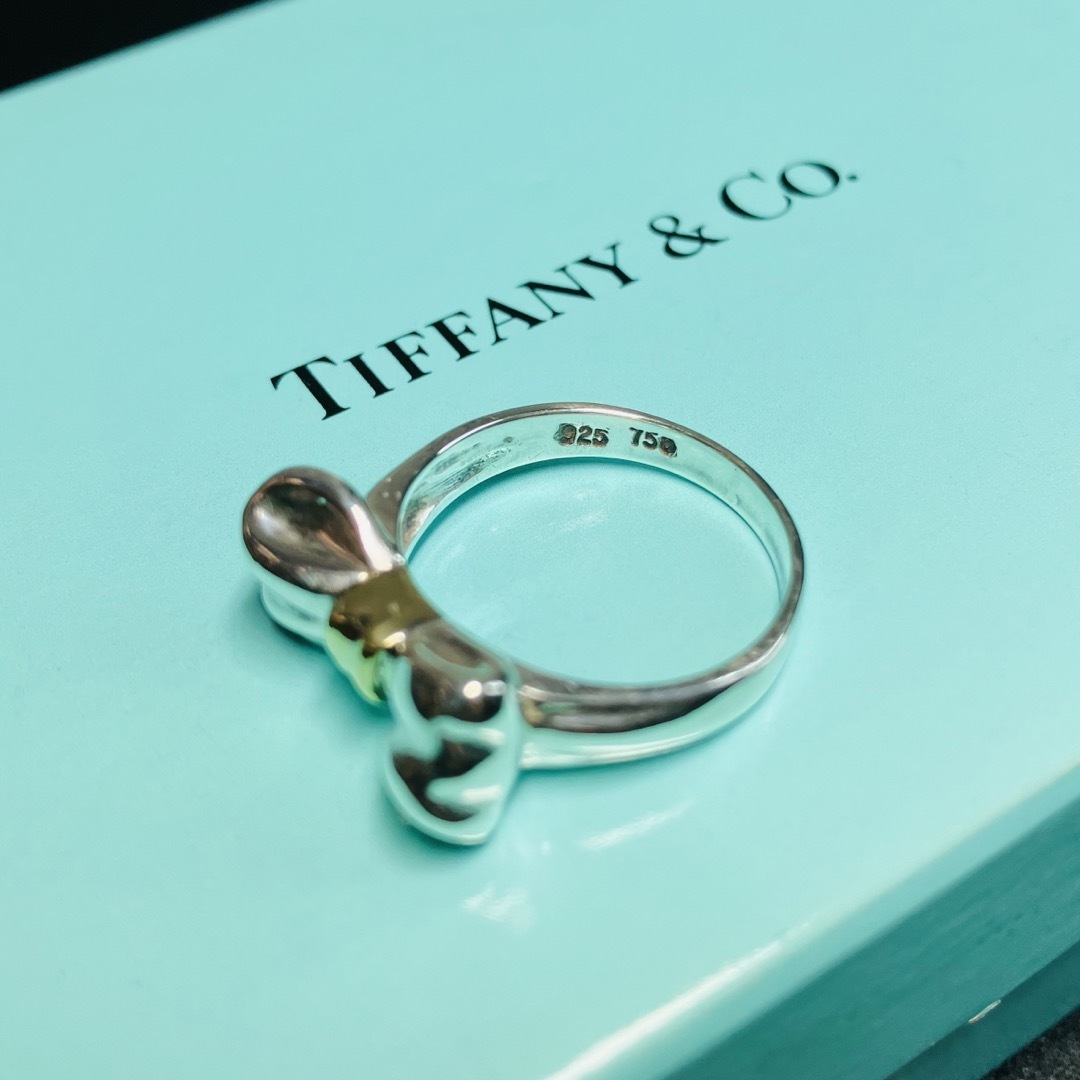 Tiffany & Co. - 【良品 正規品】 廃盤 ティファニー リボン コンビ