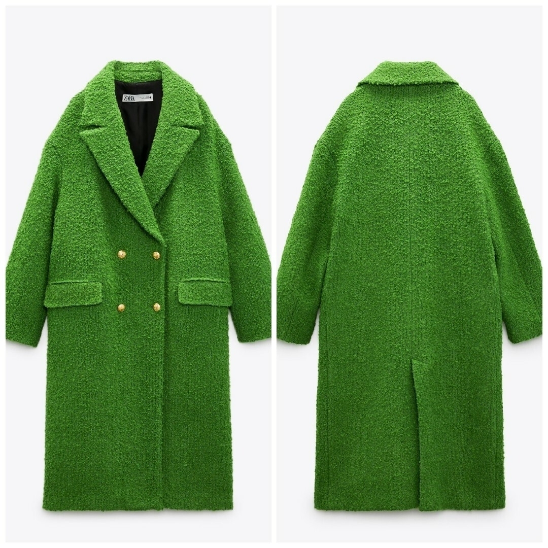 ZARA - ZARA ロングコート - LIMITED EDITION XSサイズ グリーンの通販