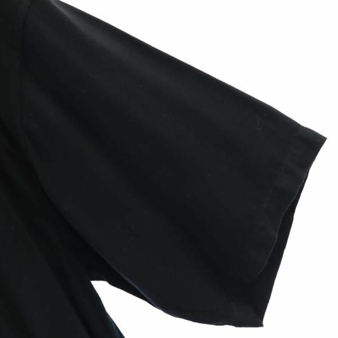 矢沢永吉 日本製 オープンカラー 半袖 シャツ L ブラック系 E.YAZAWA