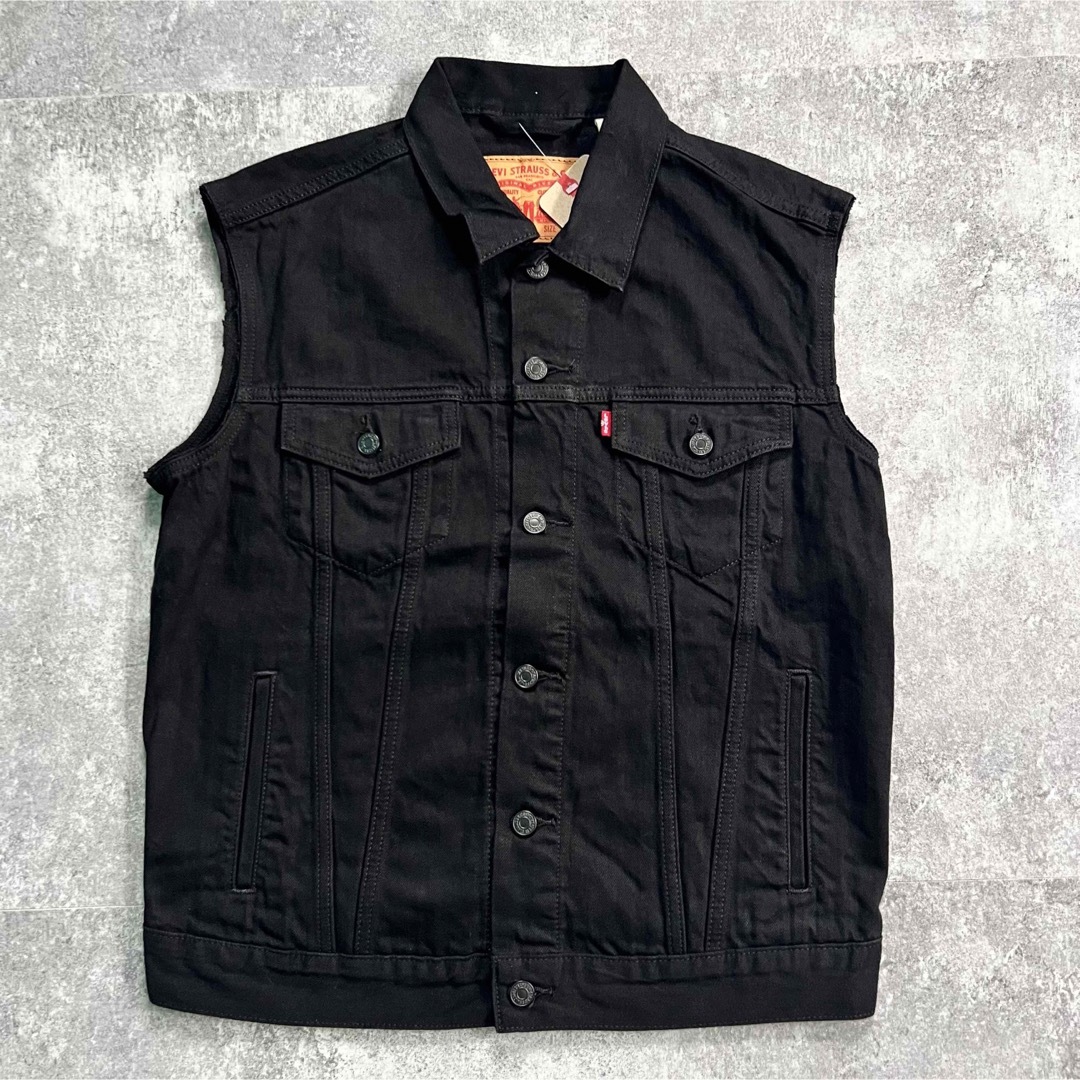 Levi's - [Lサイズ] Levis ブラック デニム カットオフベスト 山田蓮の