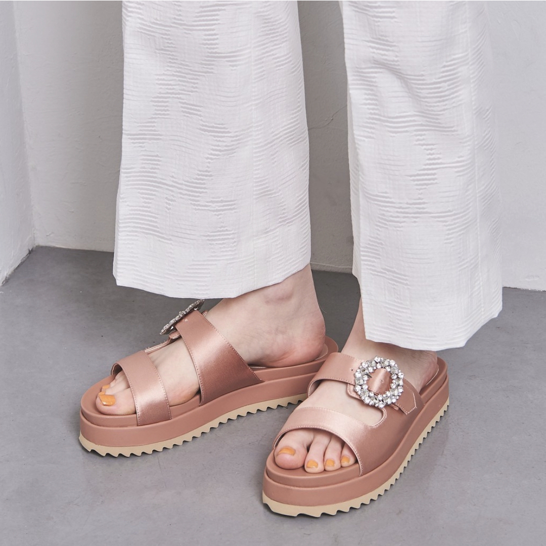 UNITED ARROWS - サテンビジューサンダル38 ユナイテッドアローズの