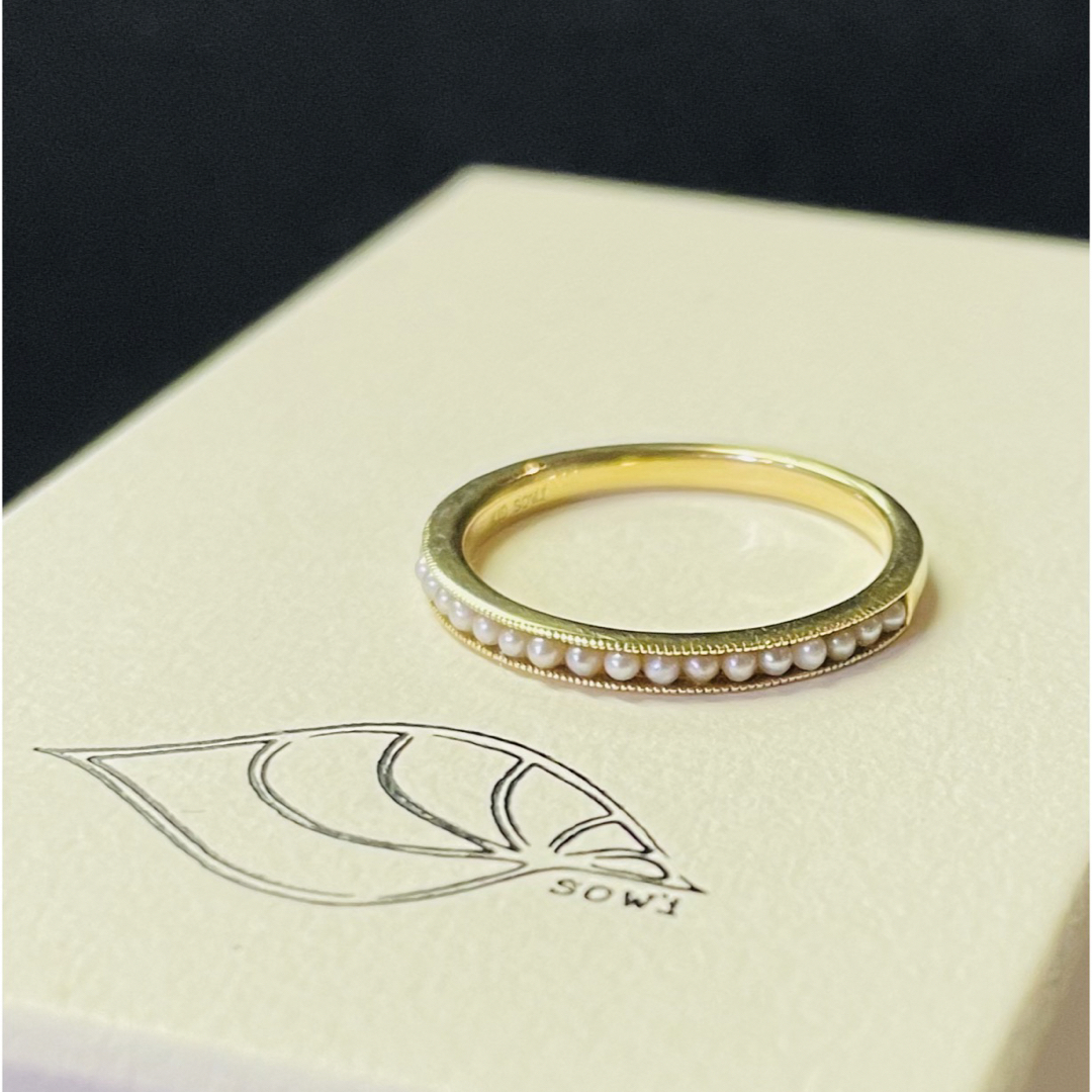 sowi - ◼️現行品◼️【sowi】K10YGパールハーフエタニティリング/#11