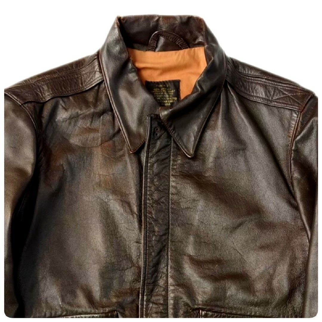 60S スピワック USA製 ヴィンテージ A-2ホースレザーフライト