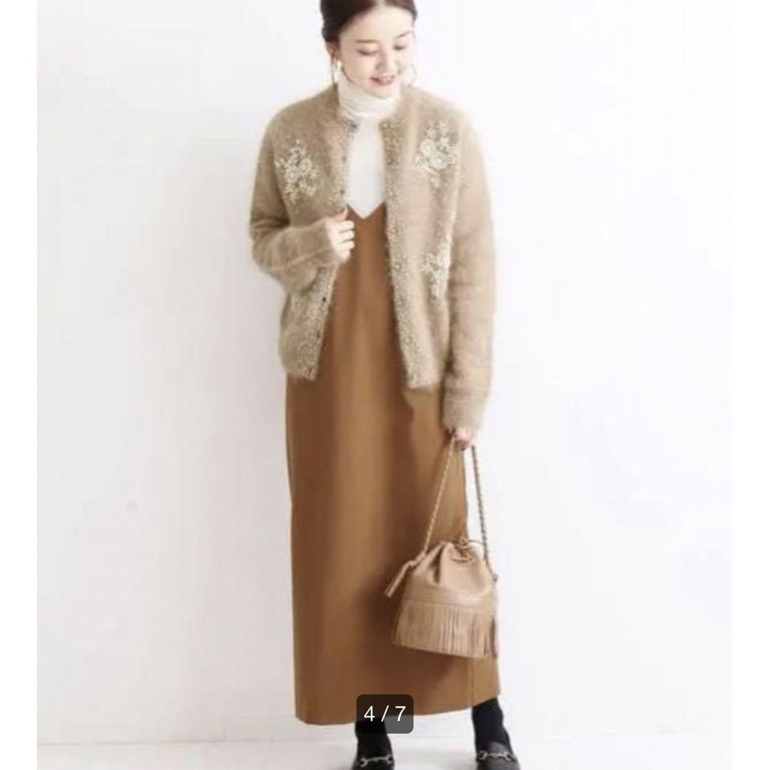 IENA - IENA アンゴラコンパールビーズシシュウカーディガンの通販 by