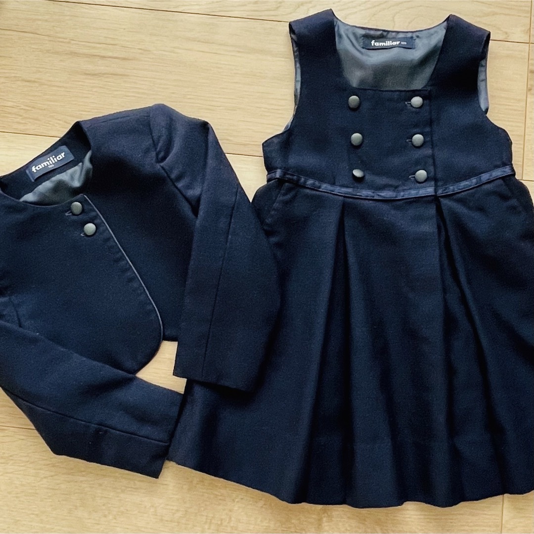ファミリア ワンピース ボレロ アンサンブル お受験 90 お受験・面接の