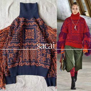 sacai - 【西野七瀬着用！】sacai サカイ レインスプーナー フリンジ