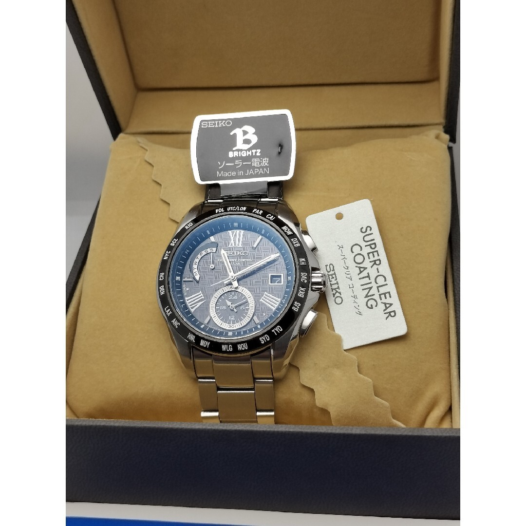セイコー ブライツ 電波ソーラー ワールドタイム 8B54 電波時計の通販