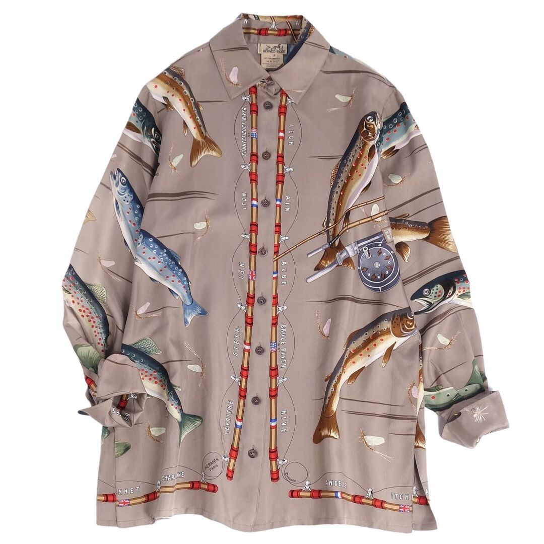 HERMES - Vintage エルメス HERMES シャツ ブラウス ロングスリーブ