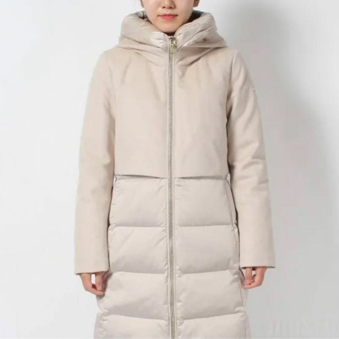 DUNO - 極美品✨ デュノ DUNO ウール切替 ロングダウンコート オフ