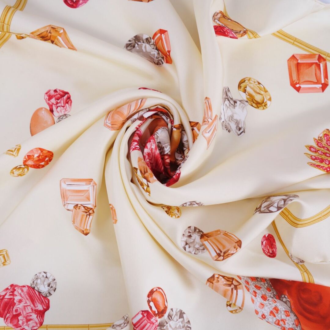 Cartier - カルティエ Cartier スカーフ 宝石柄 ジュエリー柄 シルク