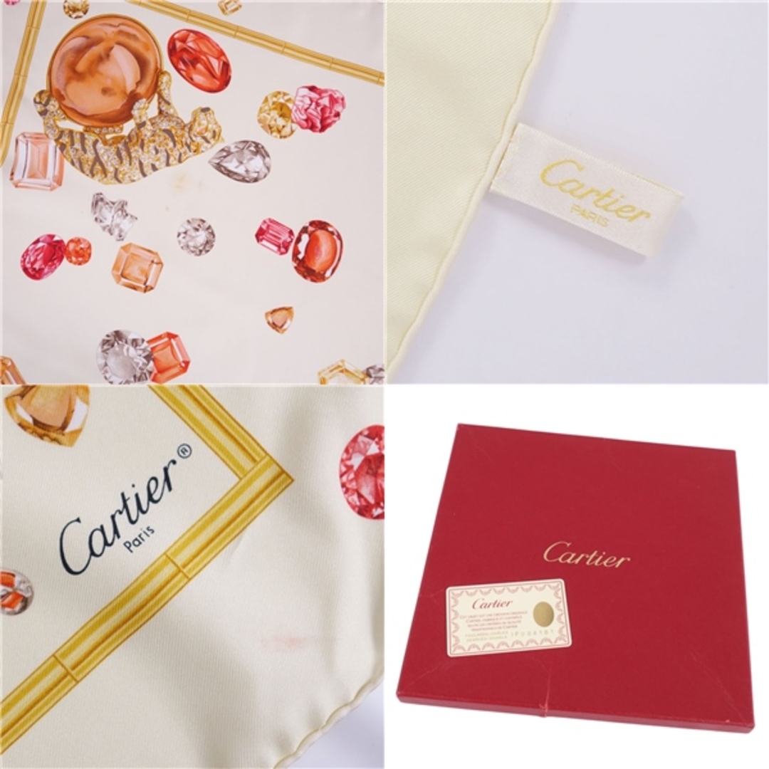 Cartier - カルティエ Cartier スカーフ 宝石柄 ジュエリー柄 シルク