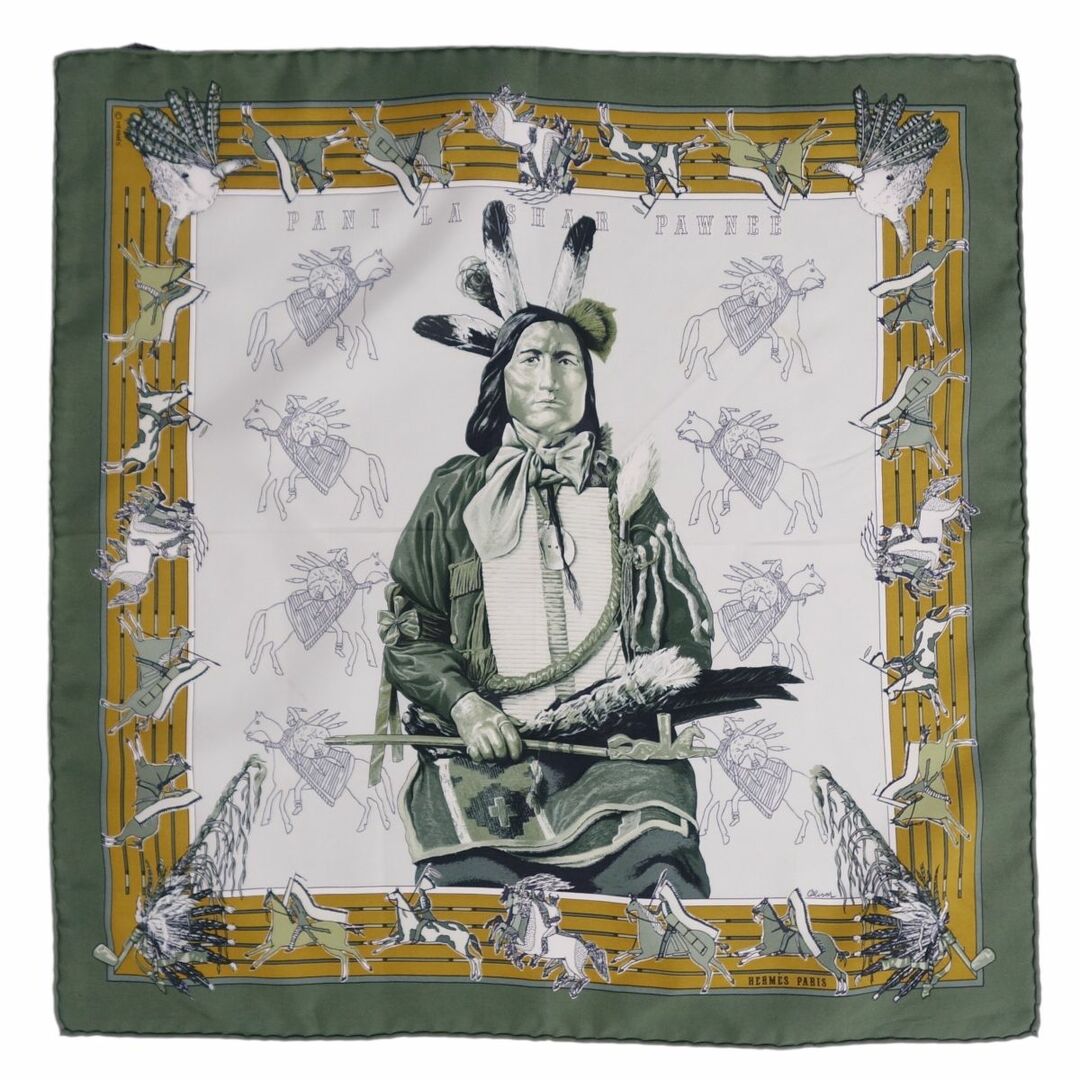 HERMES - エルメス HERMES スカーフ カレ40 PANI LA SHAR PAWNEE