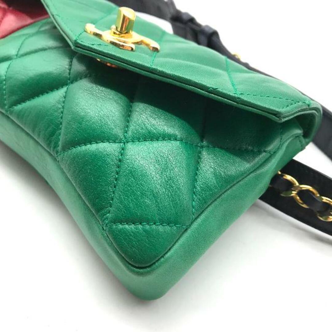 CHANEL - CHANEL シャネル ココマーク ラム マトラッセ ウエストポーチ