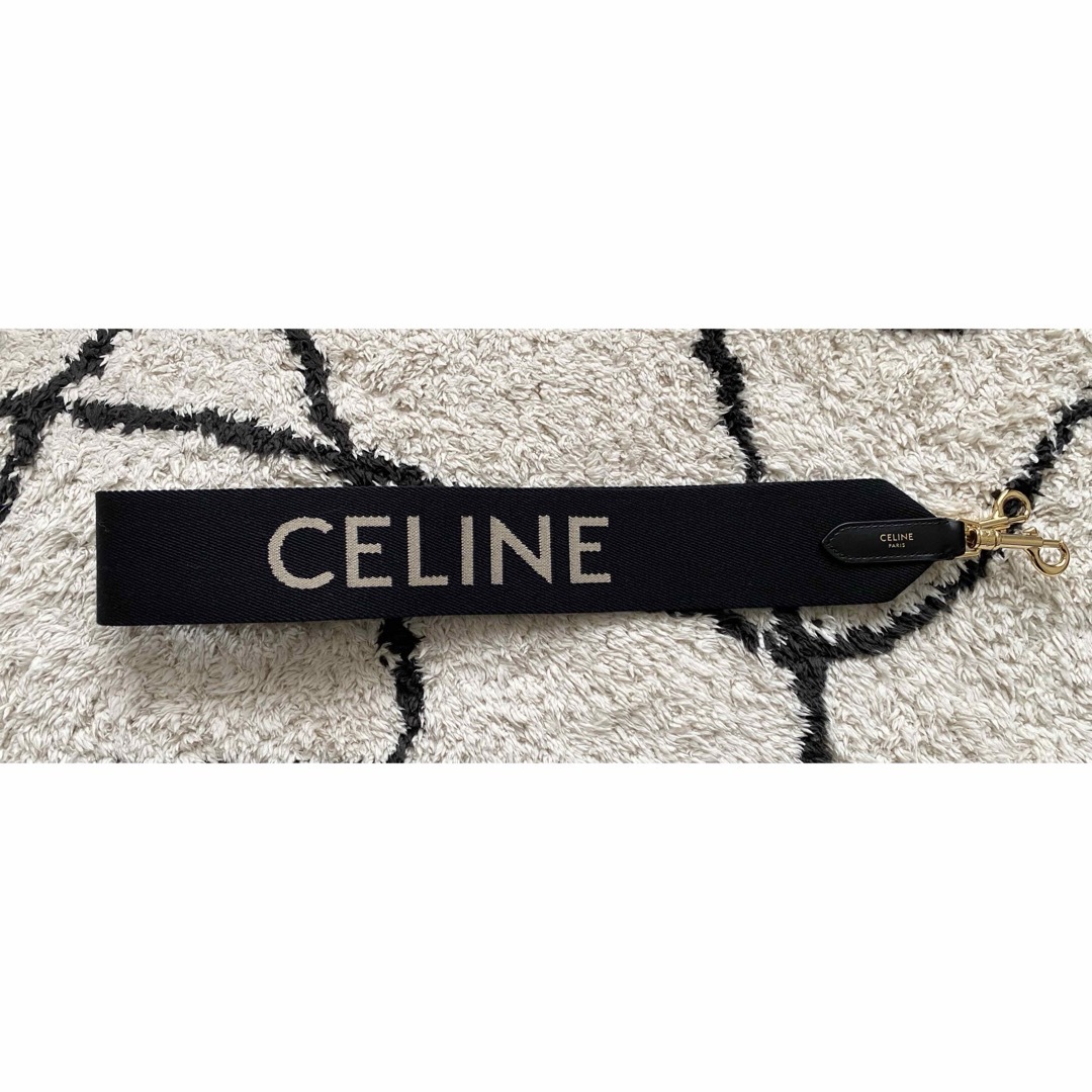 CELINE - CELINEジャカード ショートストラップ ウール ブラック