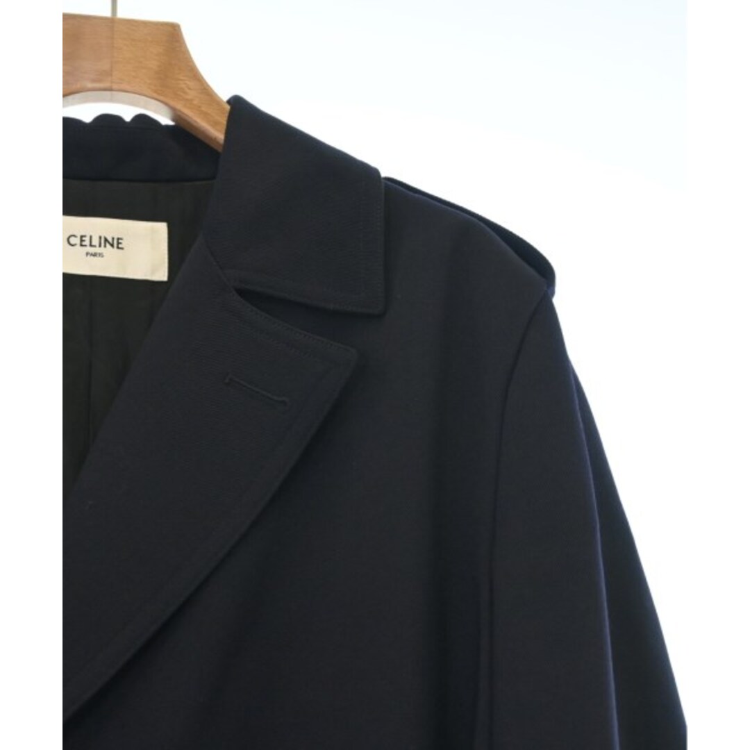CELINE - CELINE セリーヌ チェスターコート S 紺 【古着】【中古