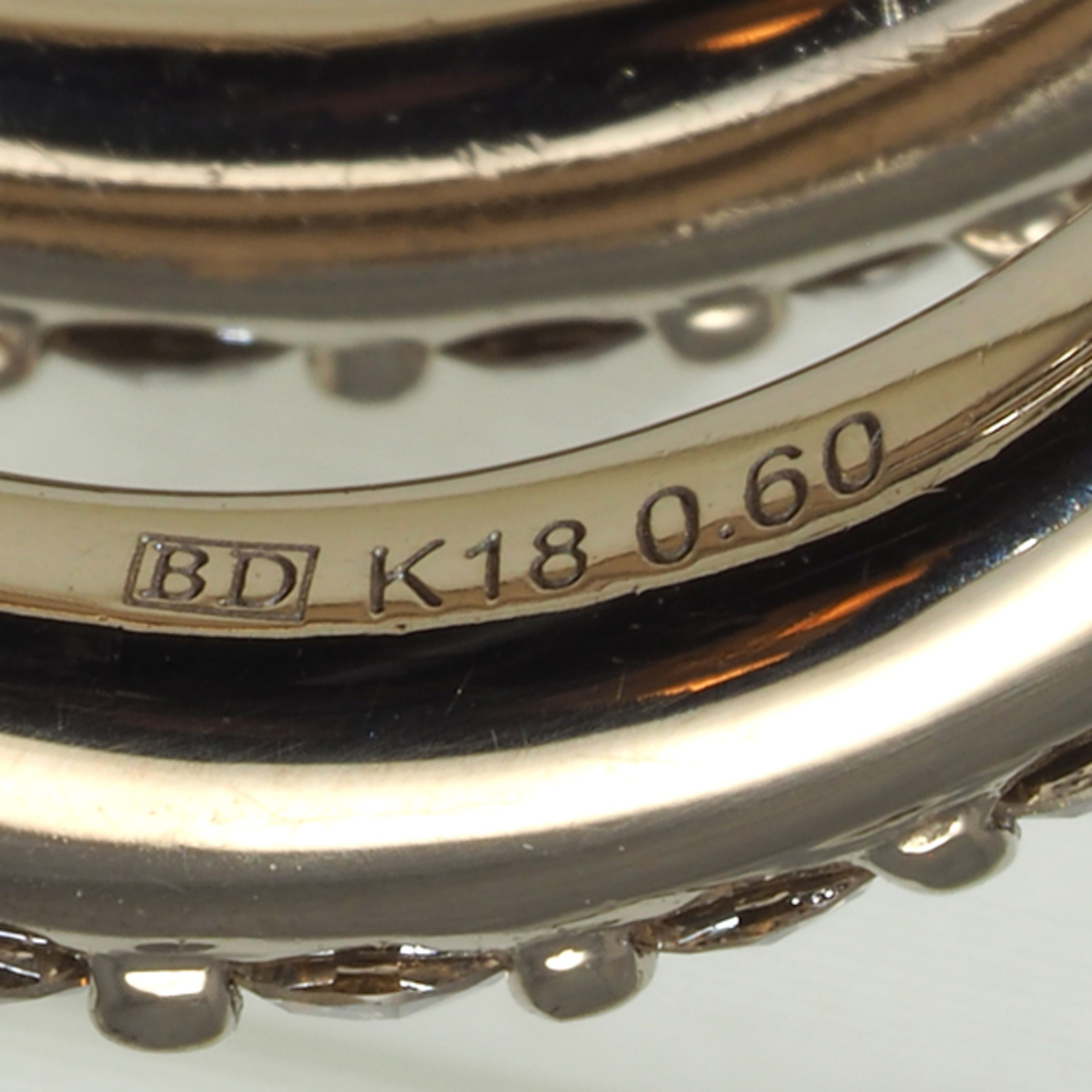 カシケイ リング ダイヤ 0.60ct マーシネス 11号 K18BG 大幅値下げ品の