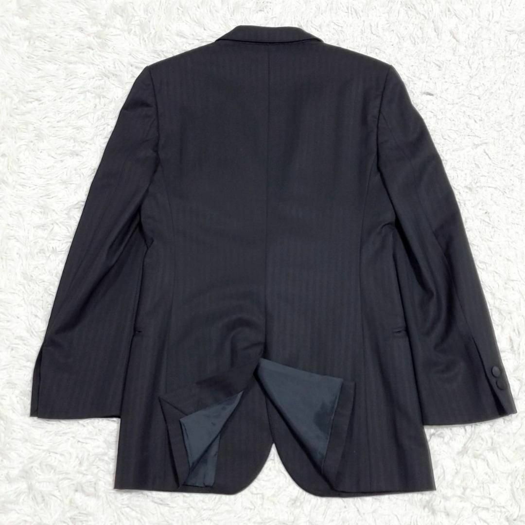 BALENCIAGA - 極美品 S バレンシアガ ウール スーツ 黒 ストライプ