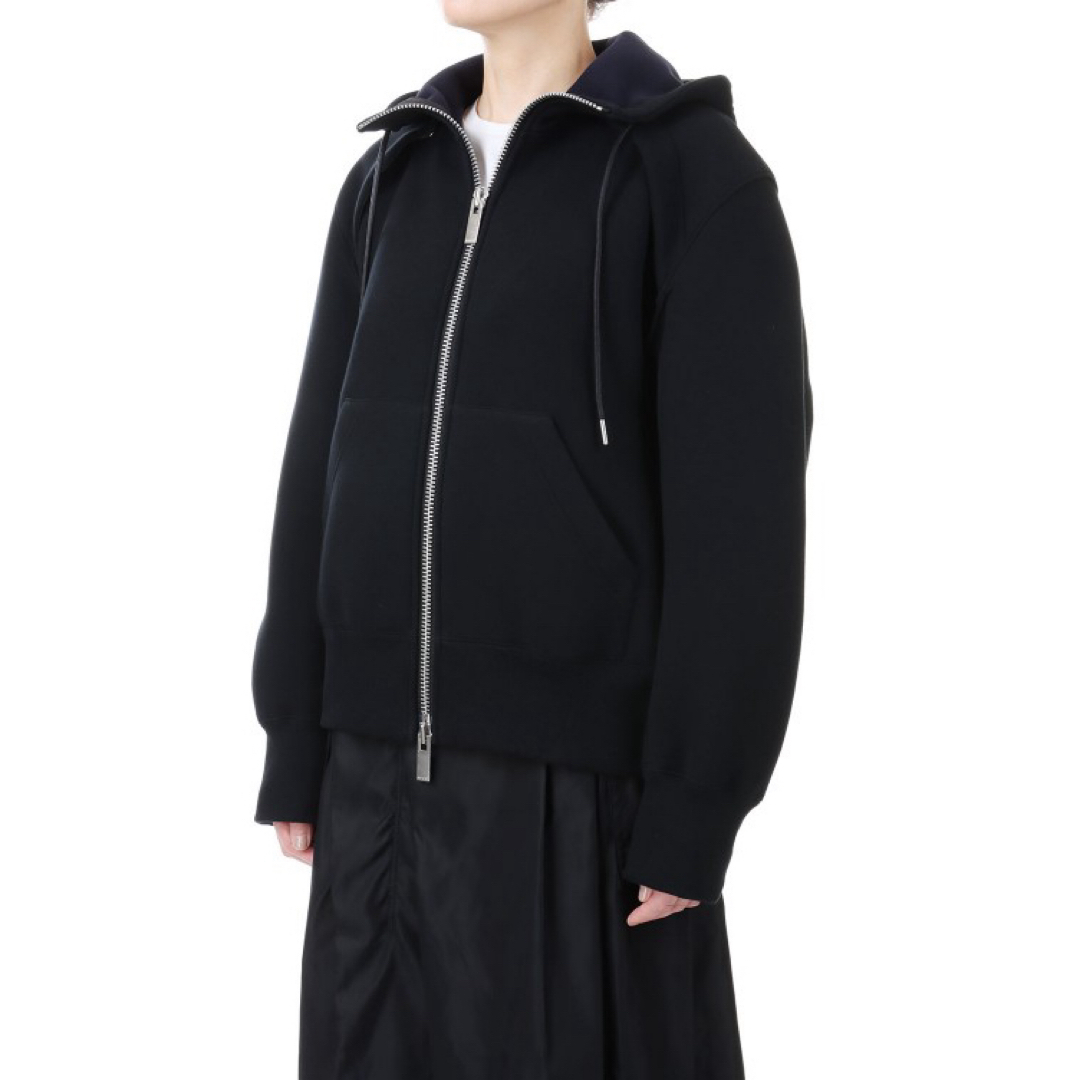 sacai - 黒2新品 sacai レディース スポンジ スウェット ブルゾン