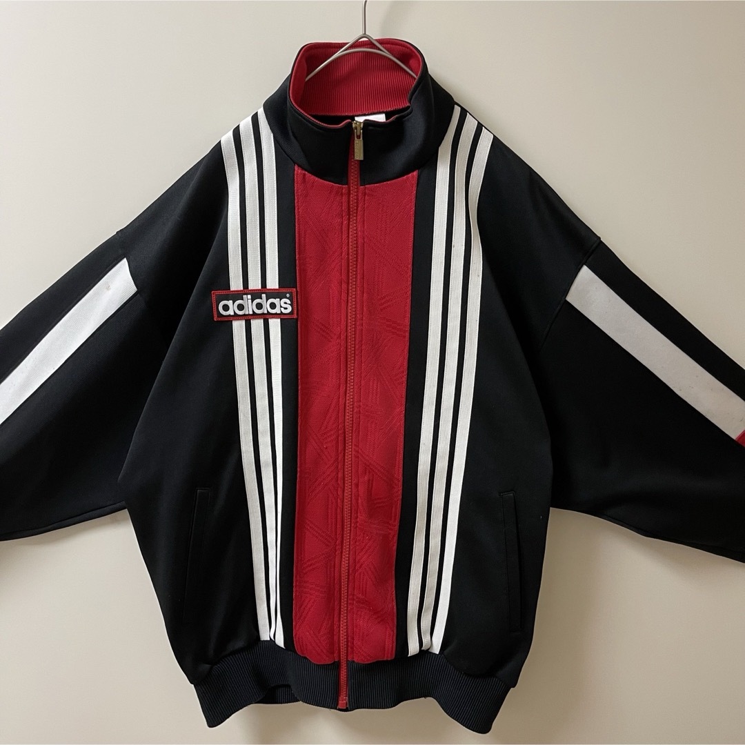 adidas - 80s】Lアディダス刺繍トラックジャケット古着ジャージトップ