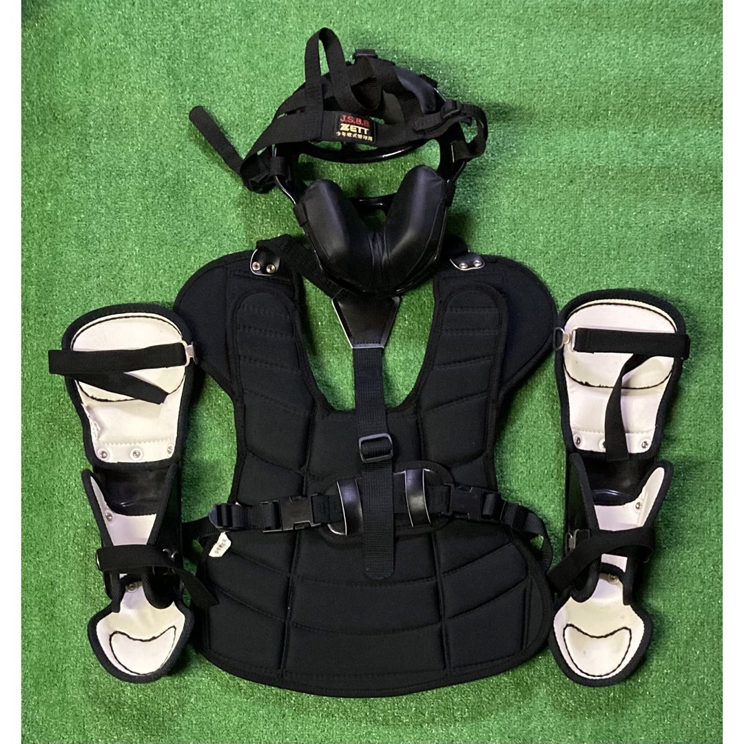 ZETT JSBB 軟式用成人 キャッチャー 防具 ニークッション レガース