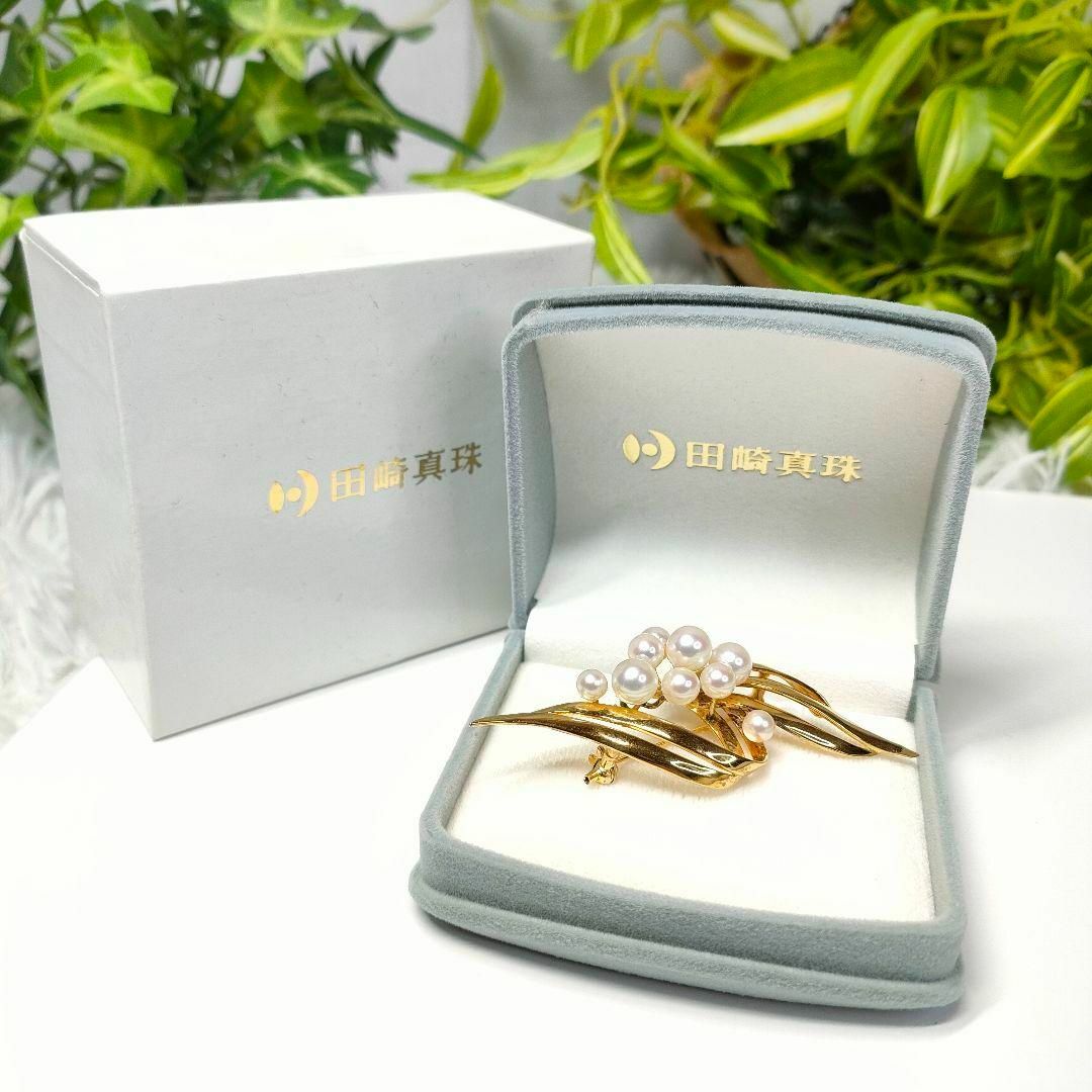 TASAKI - 田崎真珠 パール 真珠 ブローチ 10珠 ゴールド TASAKI真珠 金