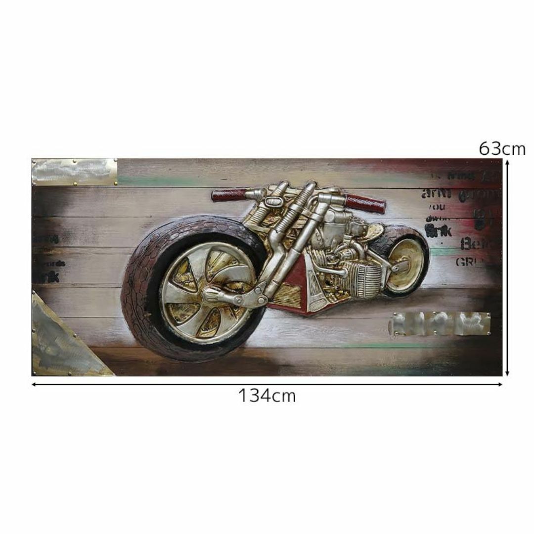 アートパネル 油絵 立体絵 3D絵 アンティーク ブリキ看板 BZ-218の通販