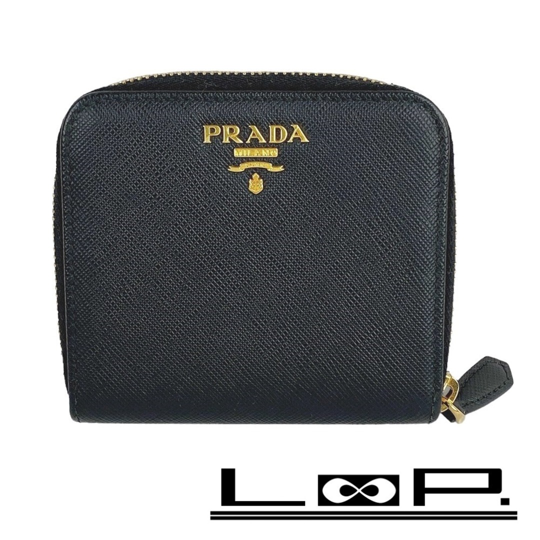 PRADA - □新同□ プラダ 二つ折り 財布 コンパクト ジップ