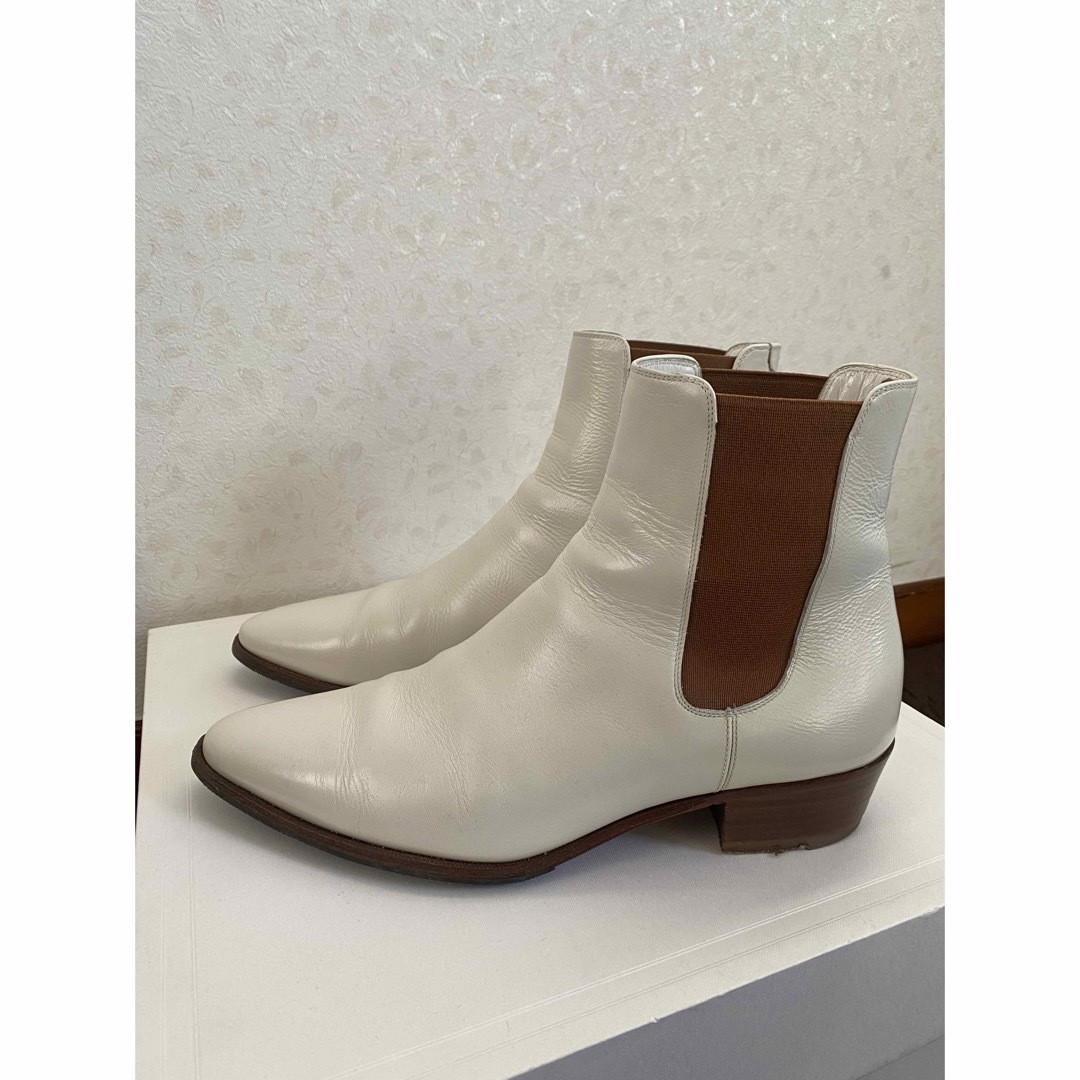 CELINE - CELINE20ss セリーヌホワイトジャクノ サイドゴアブーツ の