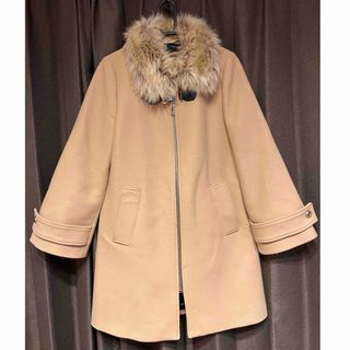 ZARA - ZARA MANTECO 2way ノーカラーコート ファー脱着可能の通販 by