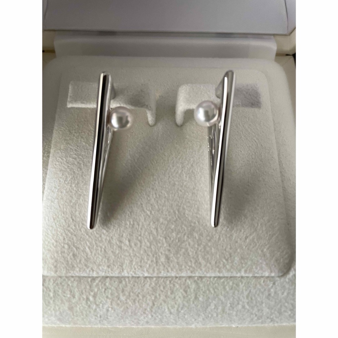 MIKIMOTO - 国内百貨店購入 ミキモト v code ピアス シルバー 完売品