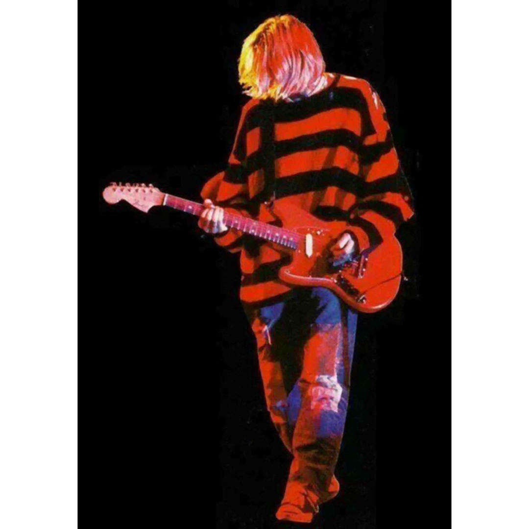 新品 ニルヴァーナ NIRVANA カートコバーン グランジ ボーダー ロンTの