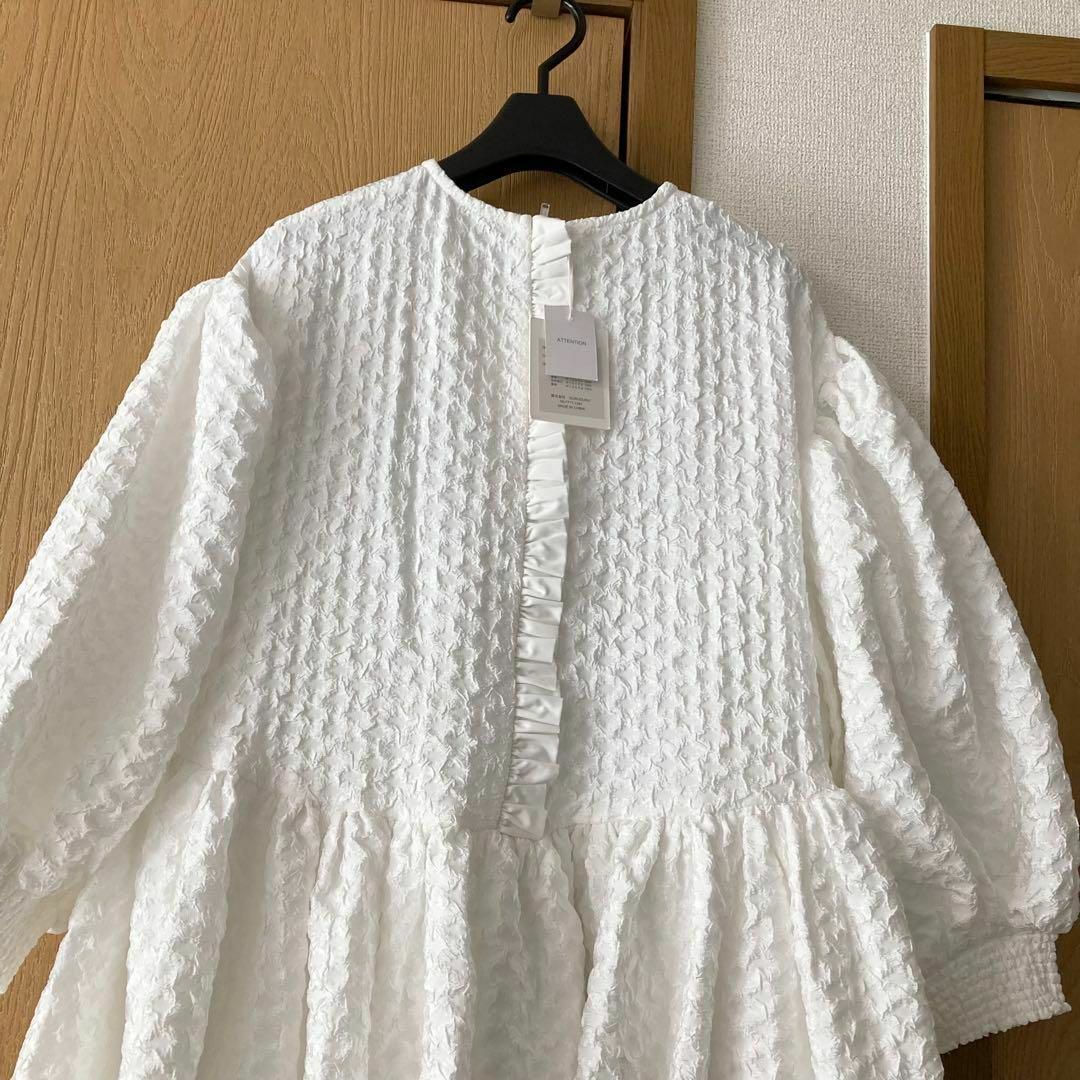 新品】bibiy JULIANNE DRESS ジャガードボリュームワンピース