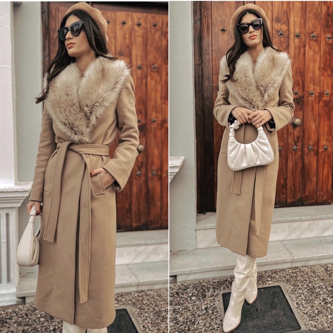 ZARA - 新品 ZARA ロングプレミアム ウールブレンドコート Mサイズの