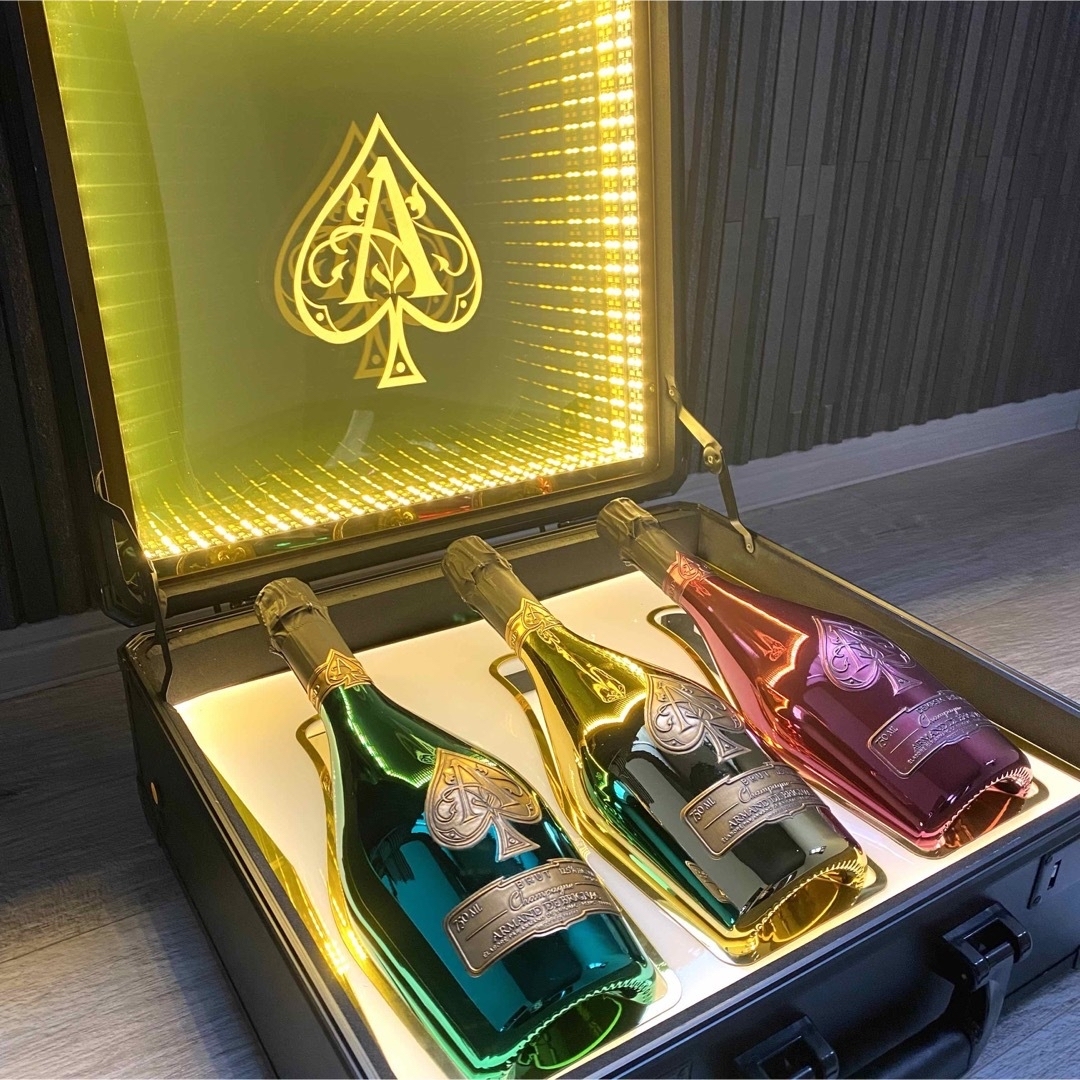 アルマンド LED アタッシュケース 信号機 グリーン レッド ゴールドの