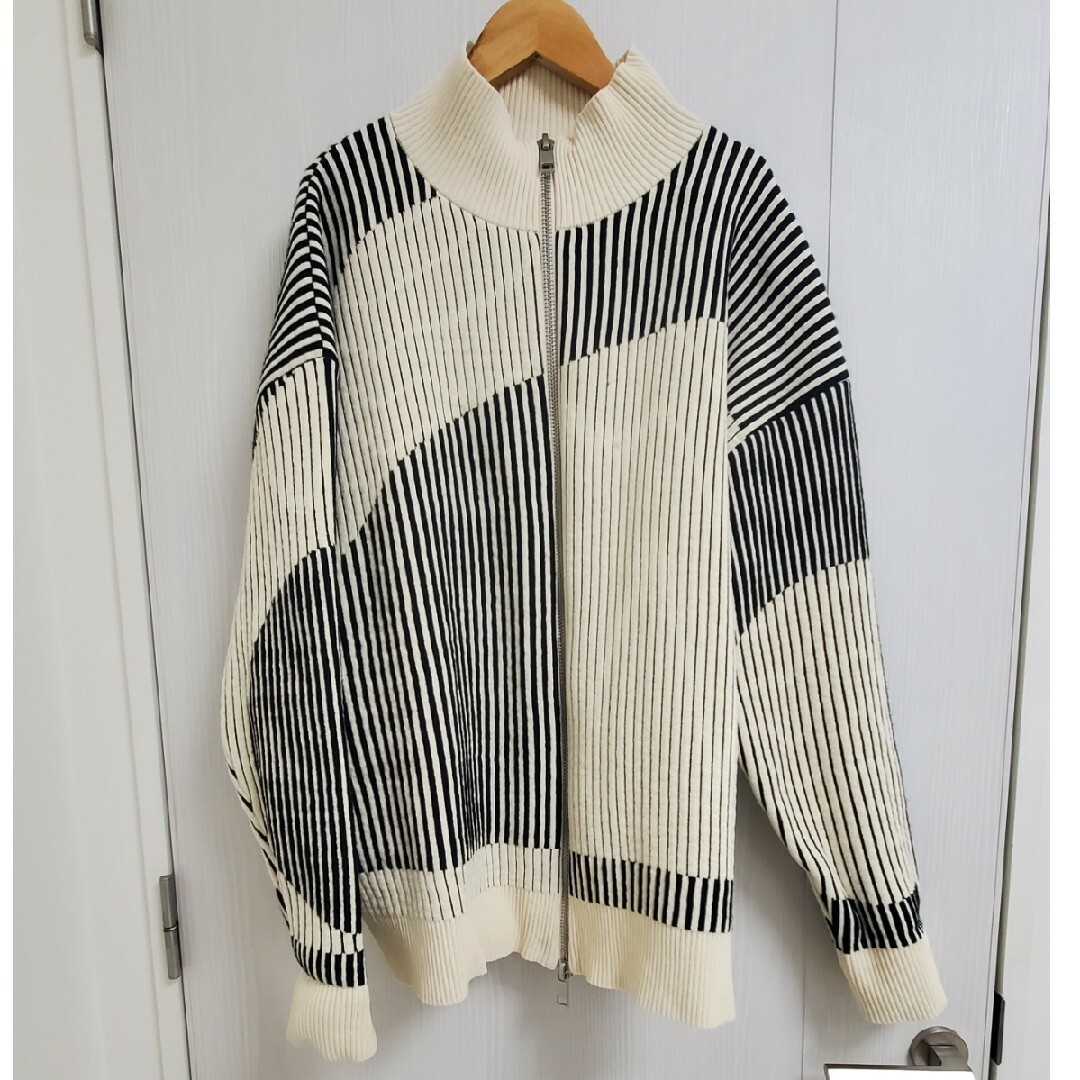 ZARA ストライプ ジップアップ カーディガン Man 目黒蓮 ZARA