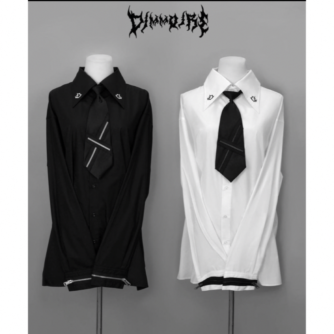 REFLEM - DimMoire ディムモアール ZIP ネクタイ シャツ ブラックの