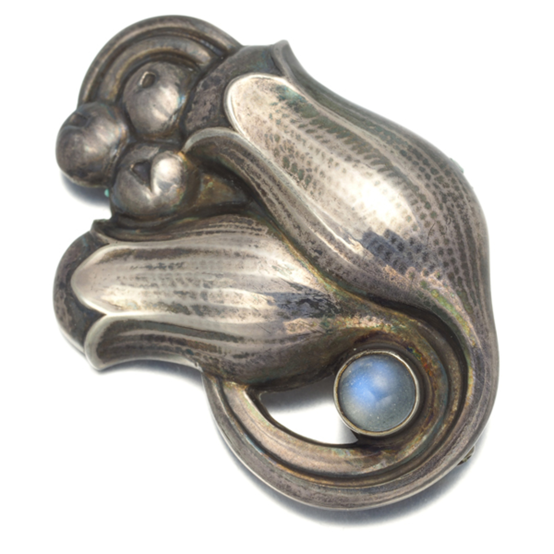 Georg Jensen - ジョージジェンセン ブローチ ムーンストーン 100B