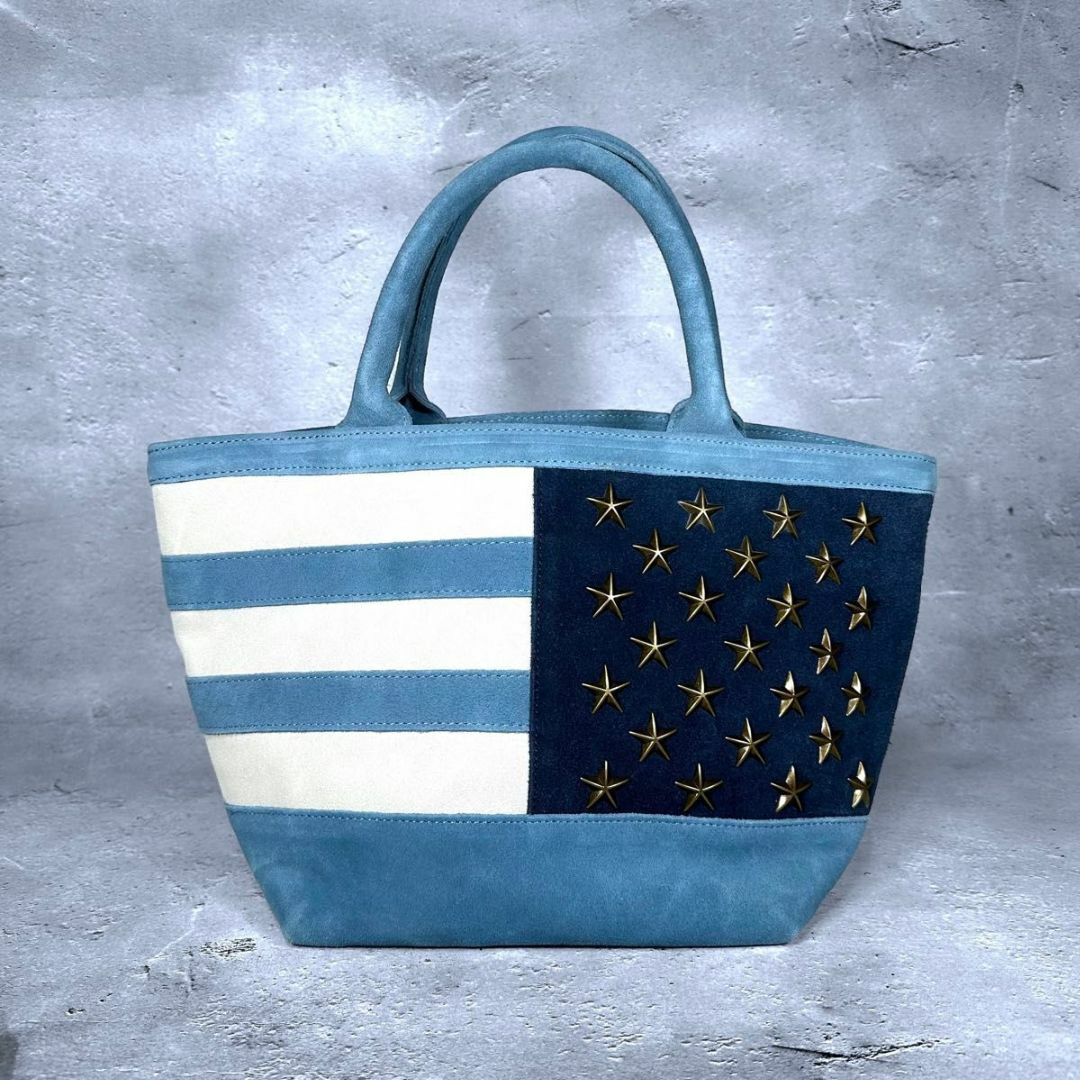 Ron Herman - Ron Herman USA 星条旗 スタッズ トート バッグ スエード