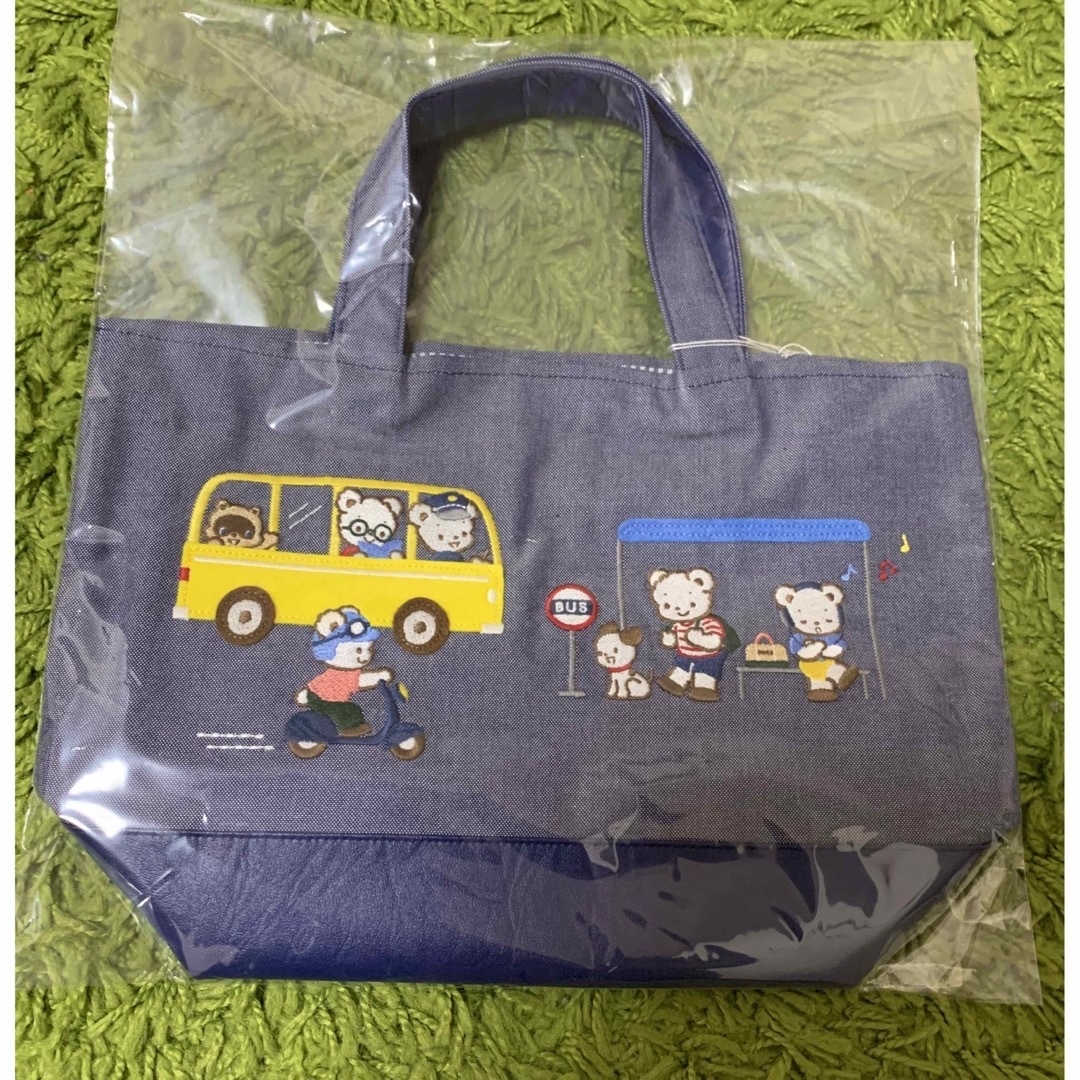 familiar - 【完売品】☆ファミリア マチ付き デニム トートバッグ