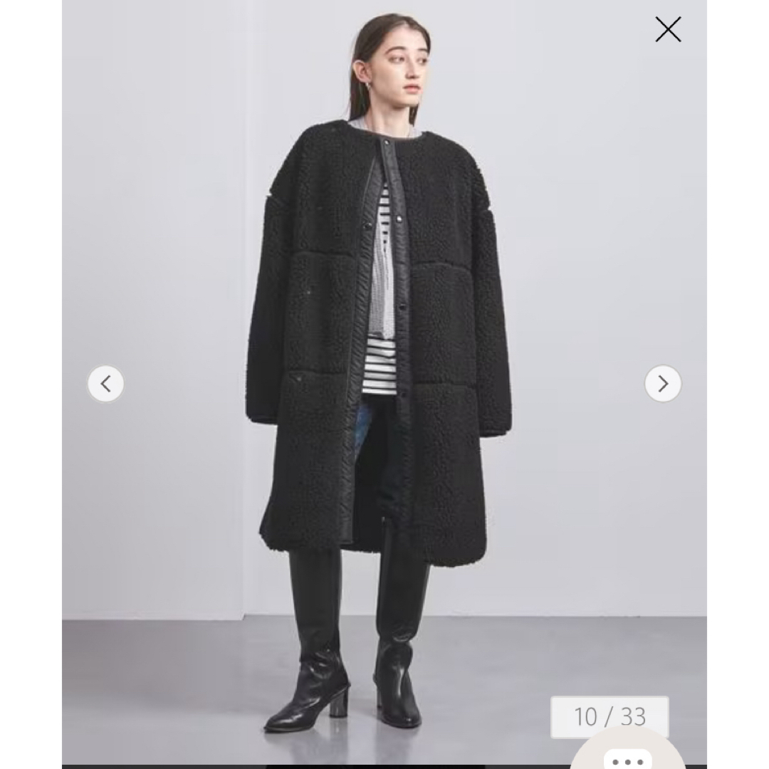 HYKE - 新品 HYKE FAUX SHEARLING COAT サイズ2 ブラック の通販 by