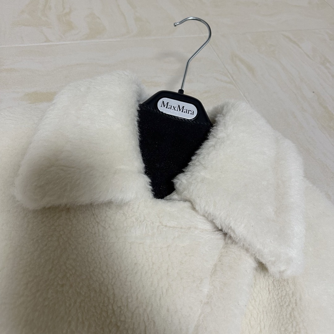 Max Mara - Max Mara テディベア ケープ ホワイトの通販 by m's shop